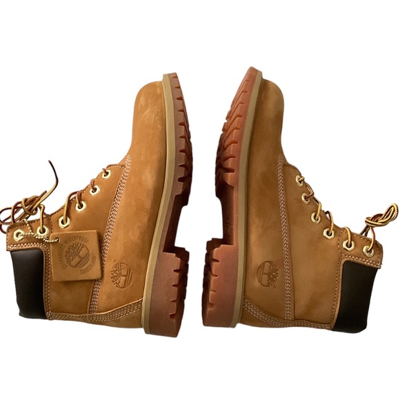 Big Kids Timberland 6" FOLKSTONE Boots Junior size 3.5M camel Waterproof - Picture 5 of 15